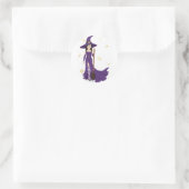 ブルーム付き紫の魔女 ラウンドシール (バッグ)