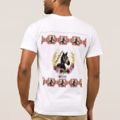 ブルーム馬がレースに勝利 Tシャツ (裏面)