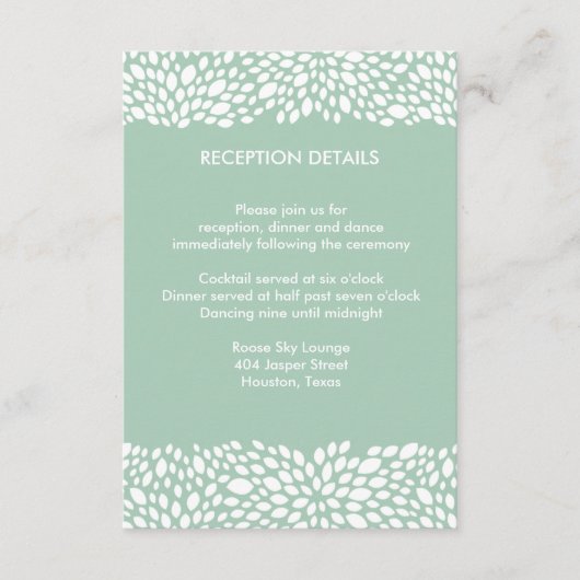 ブルーム カスタマイズ可能な結婚式の受付/方向 エンクロージャーカード (正面)