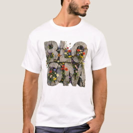 ブルーム コンクリート ワイルドフラワー タイポグラフィ メンタルヘルス Tシャツ