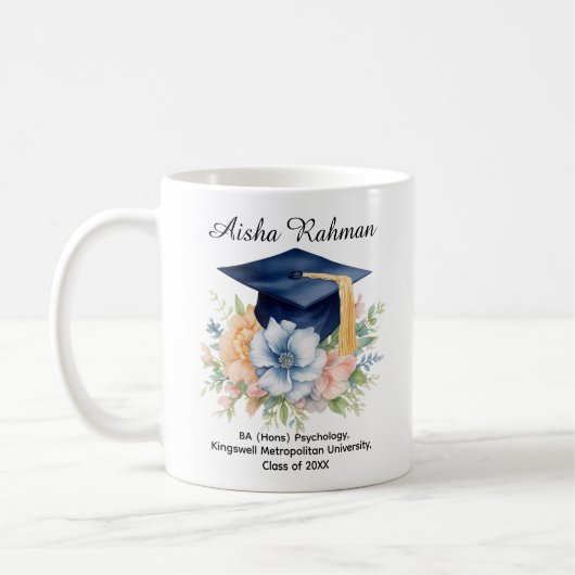 🎓 ブルーム＆タッサル 卒業マグカップ コーヒーマグカップ (左)