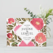 ブルーム フラワーズ セーブ・ザ・デート 招待状 (スタンド正面)