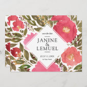 ブルーム フラワーズ セーブ・ザ・デート 招待状 (正面/裏面)