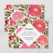 ブルーム フラワーズ 受付カード 招待状 (正面/裏面)