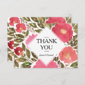 ブルーム フラワーズ 感謝カード 招待状 (正面/裏面)