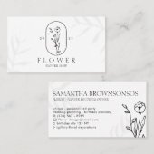 ブルーム & フルーリッシュ: ファインアート フラワーデザイン 名刺 (正面/裏面)