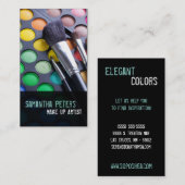 ブルーメイクアップアーティストパレットビジネスカード 名刺 (正面/裏面)