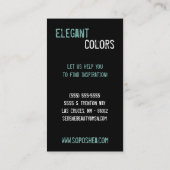 ブルーメイクアップアーティストパレットビジネスカード 名刺 (裏面)