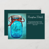 ブルーメイスンジャールカントリーウェディング披露宴カード エンクロージャーカード (正面/裏面)