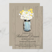 ブルーメイソンジャーとデイジーリハーサルディナー 招待状 (正面/裏面)