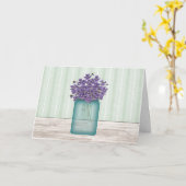 ブルーメイソンジャールヴィオレット誕生日カード カード (黄色い花)