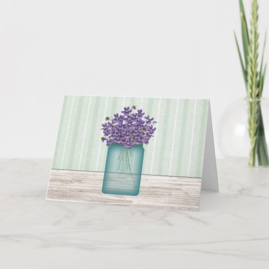 ブルーメイソンジャールヴィオレット誕生日カード カード (正面)