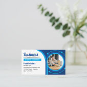 ブルーメイドハウスクリーニングのサービス清掃 名刺 (スタンド正面)