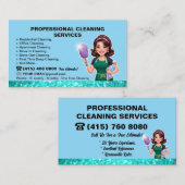 ブルーメイド清掃レディークリーニングサービス 名刺 (正面/裏面)