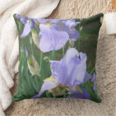 ブルーメイヴアイリスフラワーズ装飾用クッション クッション (ブランケット)