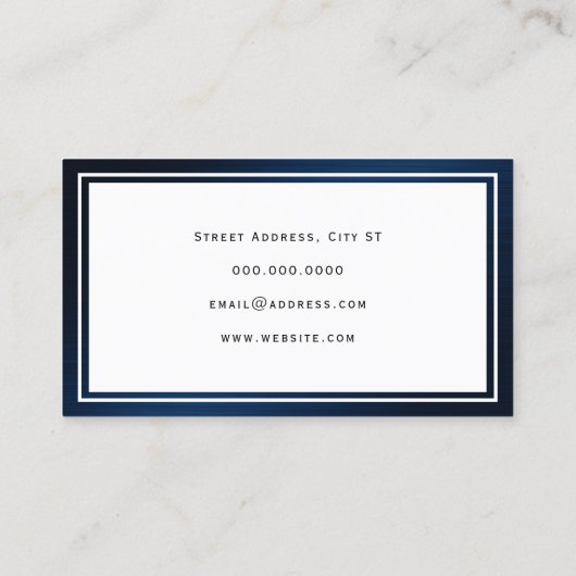 ブルーメエレガントールのリーガル・ビジネス・カード 名刺 (裏面)