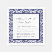 ブルーメキシカンタラスペインのおもしろい事実結婚の スタンダードカクテルナプキン (正面)