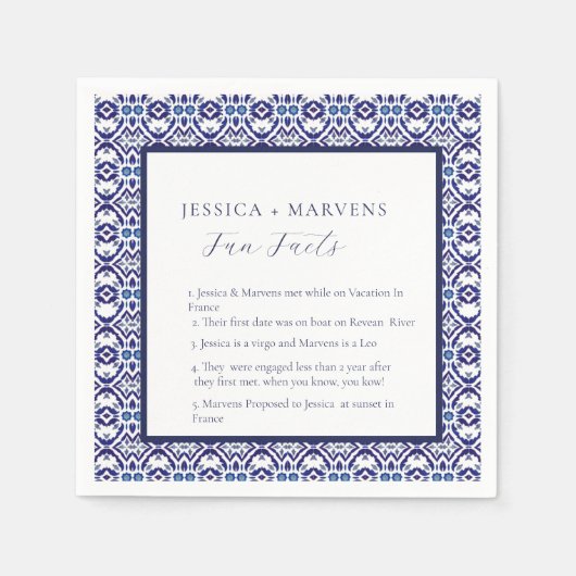 ブルーメキシカンタラスペインのおもしろい事実結婚の スタンダードカクテルナプキン (正面)