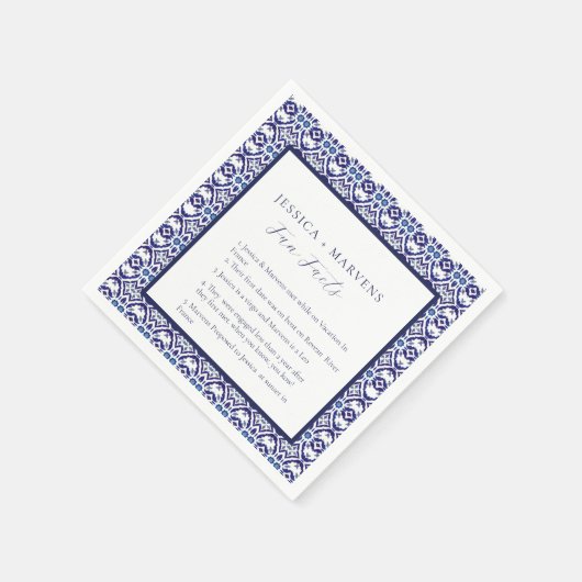 ブルーメキシカンタラスペインのおもしろい事実結婚の スタンダードカクテルナプキン (角)