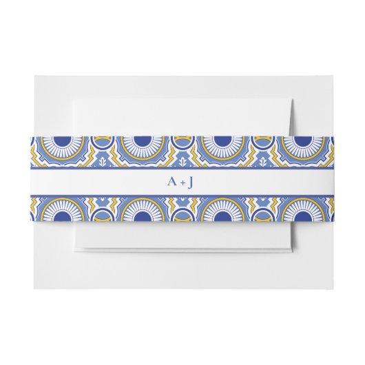 ブルーメキシカンタラベスペインのラ結婚ス 招待状ベリーバンド (正面例)