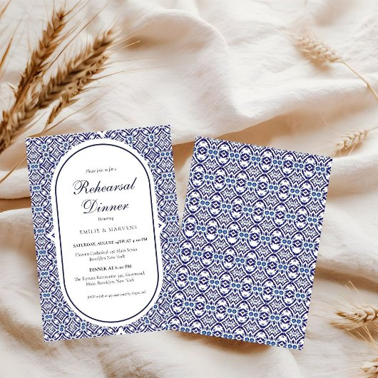 ブルーメキシカンタラベラスペインのリハーサルディナー 招待状