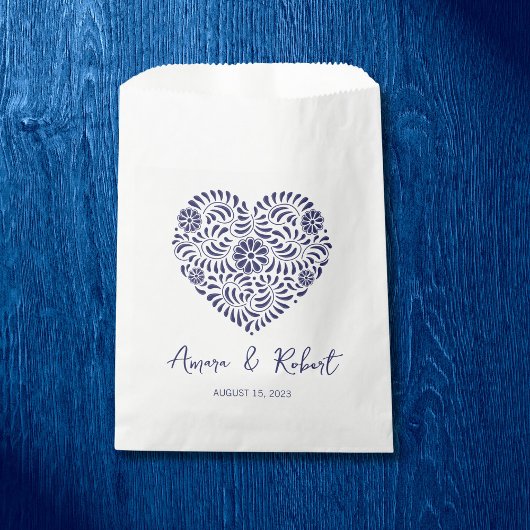 ブルーメキシカンタラベラハート フェイバーバッグ