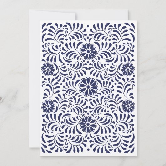 ブルーメキシカンタレヴェラの結婚式招待状 案内状 (裏面)