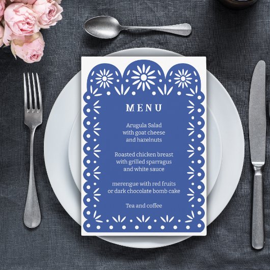 ブルーメキシカンパペルピカドメニュー 案内状