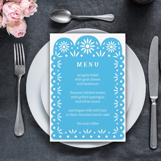 ブルーメキシカンパペルピカドメニュー 案内状