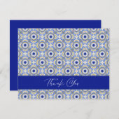 ブルーメキシコスペインのン結婚タラベラ サンキューカード (正面/裏面)