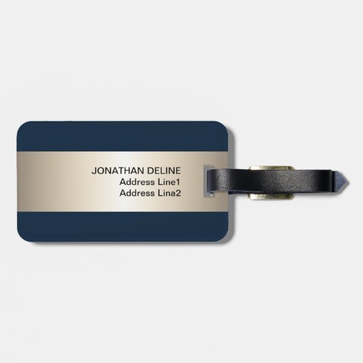 ブルーメクールタルフェイクモノグラム ラゲッジタグ (裏面横)