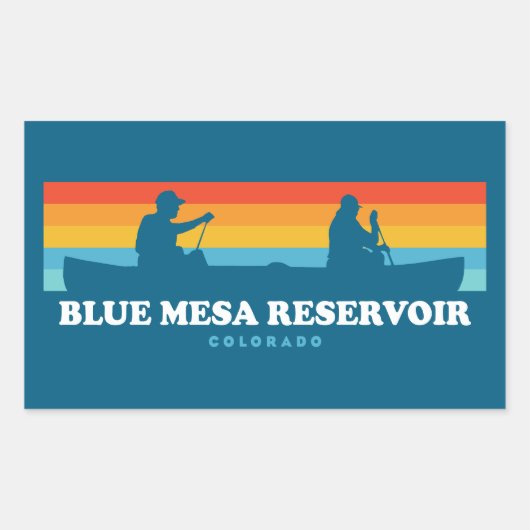 ブルーメサリザーバコロラドカヌー 長方形シール (正面)