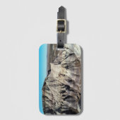 ブルーメサ・バッドランズ砂漠の風景の写真 ラゲッジタグ (正面縦)