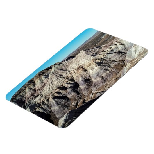 ブルーメサ・バッドランド砂漠の山々の写真 マグネット (左側)