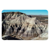 ブルーメサ・バッドランド砂漠の山々の写真 マグネット (横)