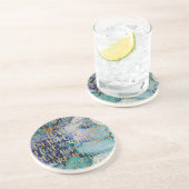 ブルーメス顔金ゴールド感動的引用文 コースター (側面)