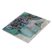 ブルーメス顔金ゴールド感動的引用文 タイル (側面)