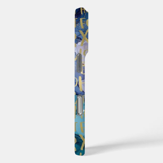 ブルーメス顔金ゴールド感動的引用文 Case-Mate iPhoneケース (裏面 / 右)