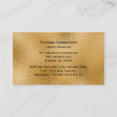 ブルーメタリックエレガントモダン 名刺 (裏面)