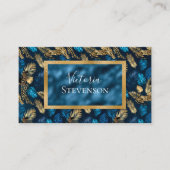 ブルーメタリックエレガントモダン 名刺 (正面)