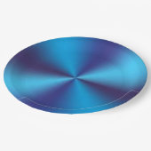 ブルーメタリックテクスチャデザイン ペーパープレート (アングル)