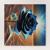 ブルーメタリックデザートバラ ジグソーパズル (横)