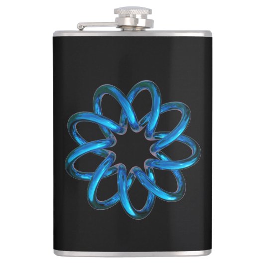 ブルーメタリックトーラスノット フラスク (正面)