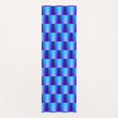 ブルーメタリック抽象芸術バスケットウィーブエレガントシック ヨガマット (正面)