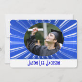 ブルーメタリック日が差すこと 招待状 (正面)