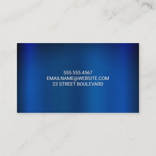 ブルーメタリック 名刺 (裏面)