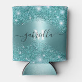 ブルーメタルとグリッター 缶クーラー (正面)