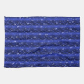 ブルーメタルの雨滴 キッチンタオル (横)