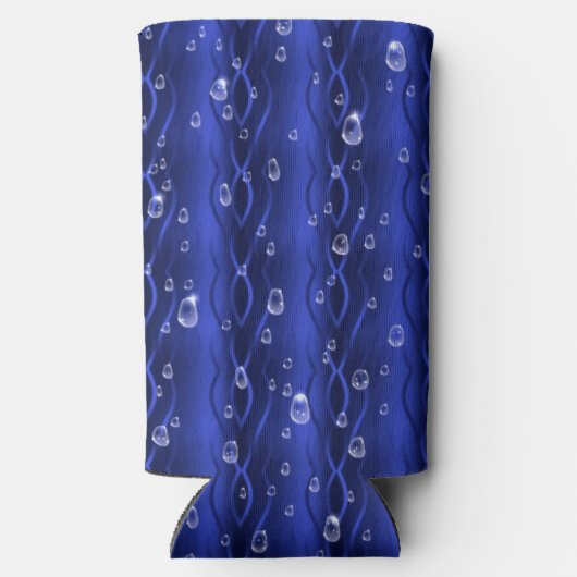 ブルーメタルの雨滴 スリム缶クーラー (裏面)