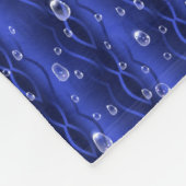 ブルーメタルの雨滴 フリースブランケット (角)